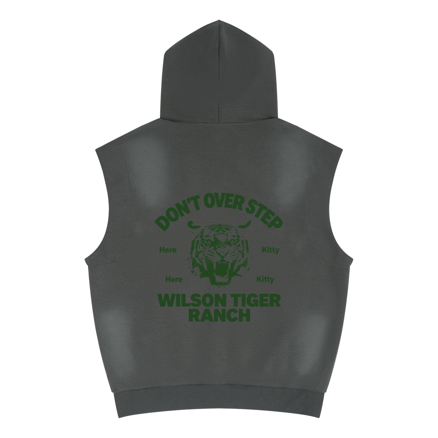 Unisex Vintage Wash Sun Fade Sleeveless Hoodie