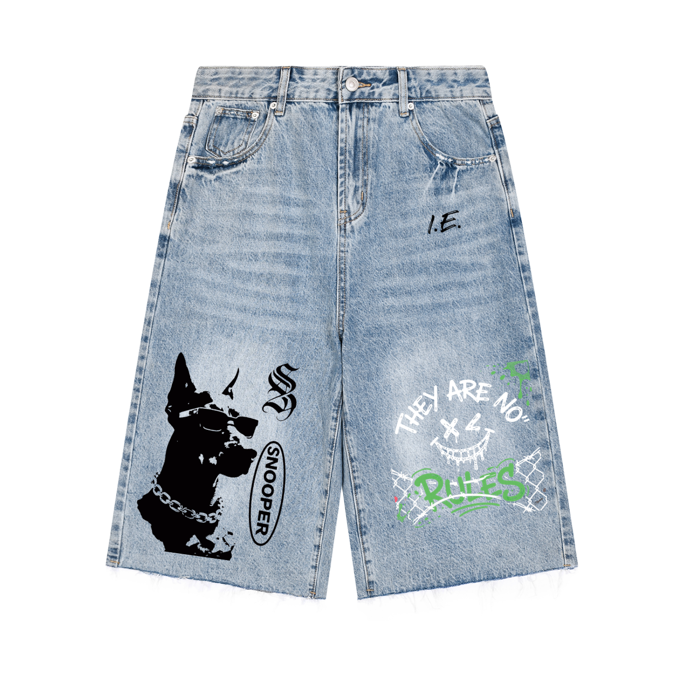 Men’s Vintage Wide Leg Denim Shorts