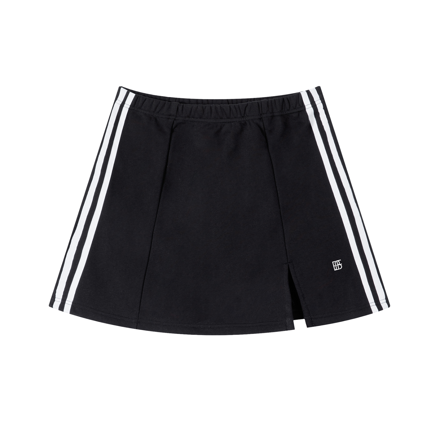 Contrast Side Stripe Slit Skirt