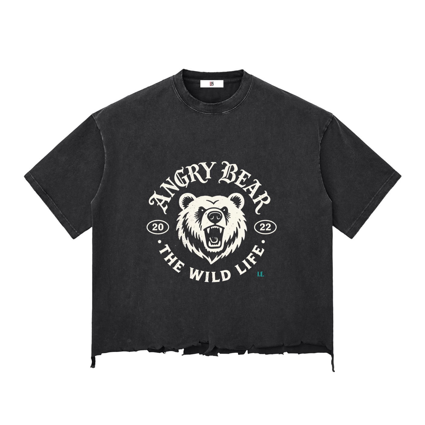 Snow Wash Raw-Hem Boxy T-shirt