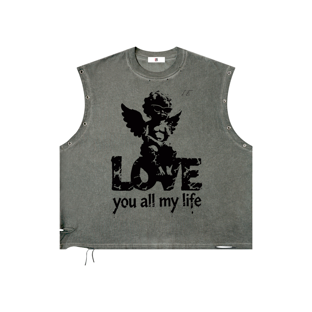 Distressed  unisex Tank Top