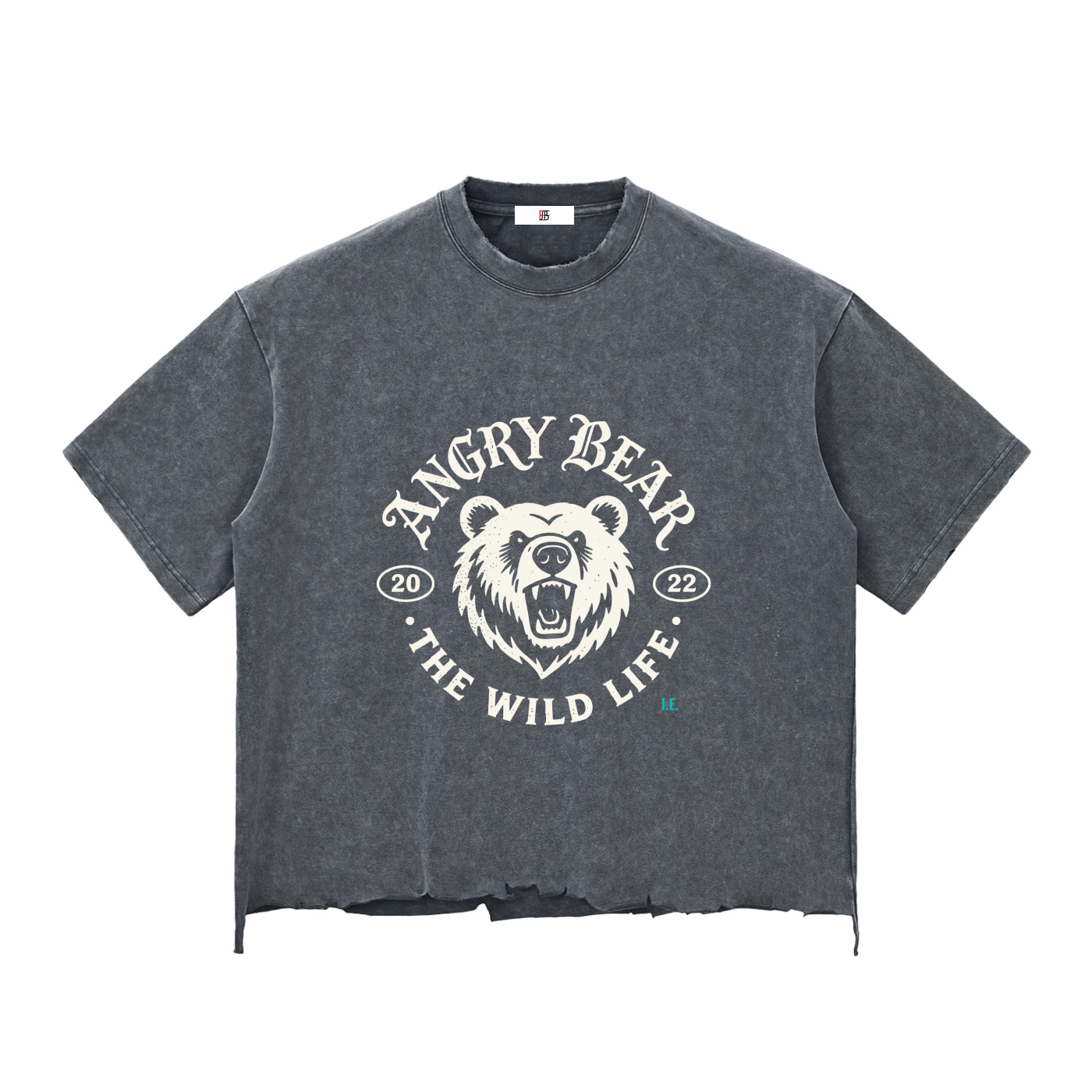 Snow Wash Raw-Hem Boxy T-shirt