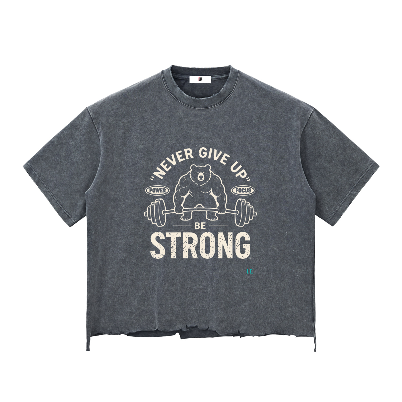 Snow Wash Raw-Hem Boxy T-shirt