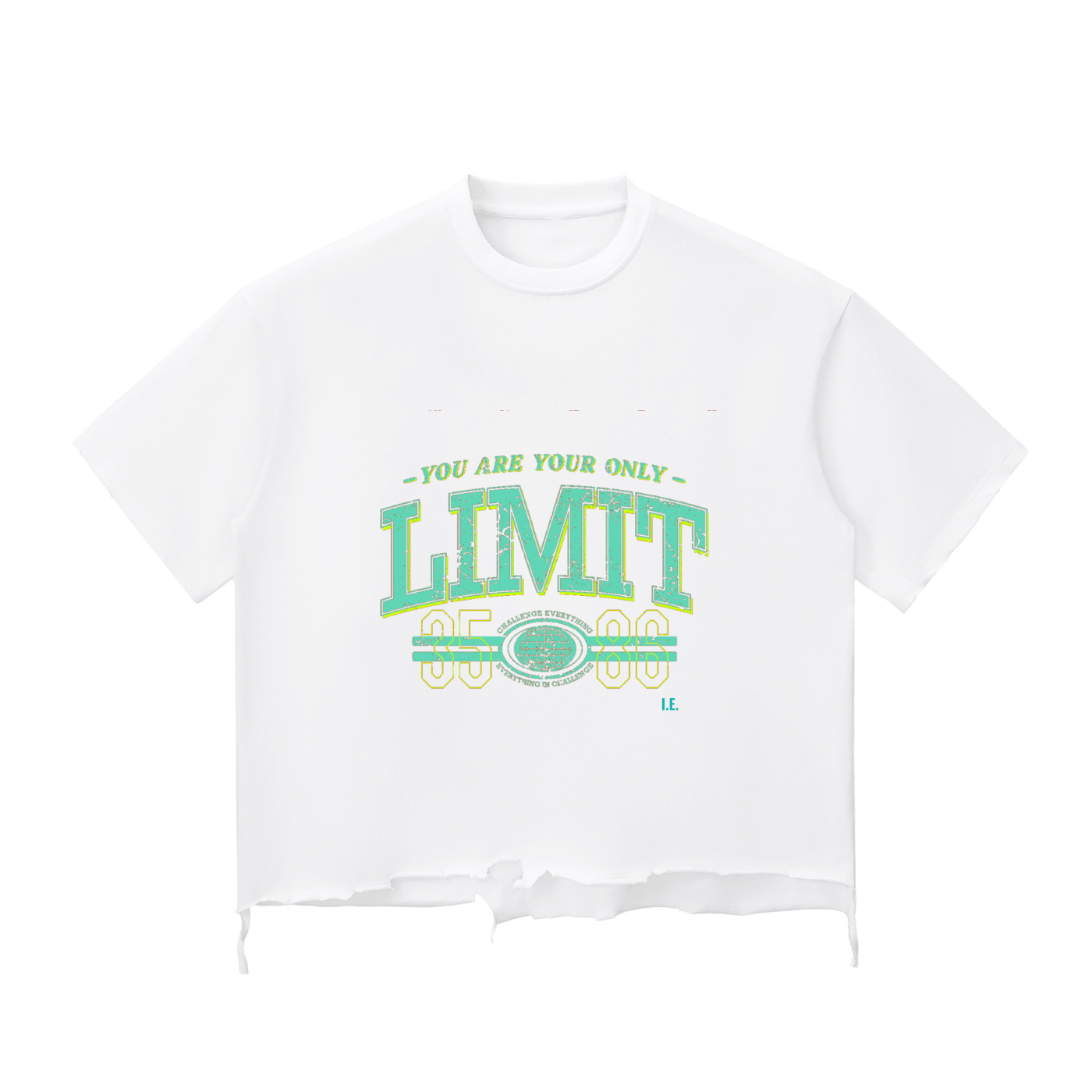 Snow Wash Raw-Hem Boxy T-shirt