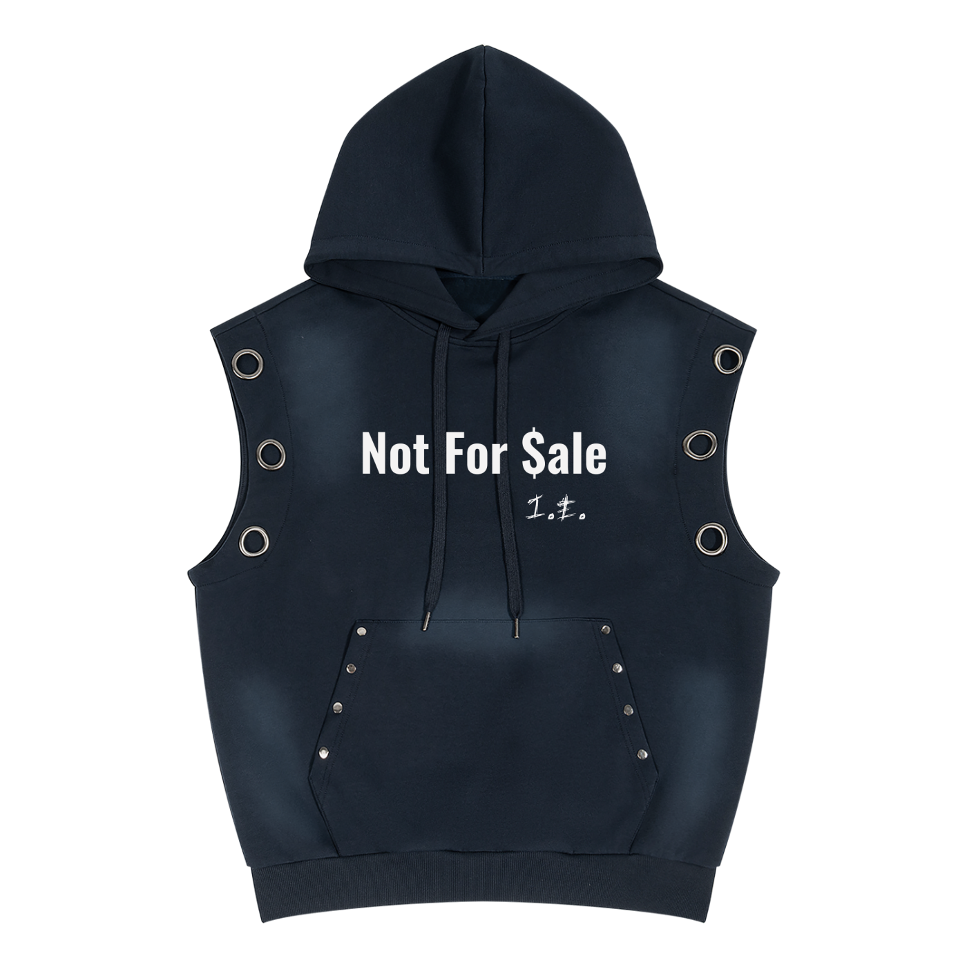 Unisex Vintage Wash Sun Fade Sleeveless Hoodie