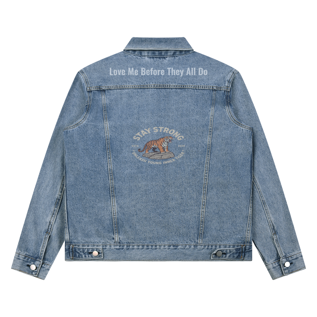 Unisex Vintage Wash Denim Jacket
